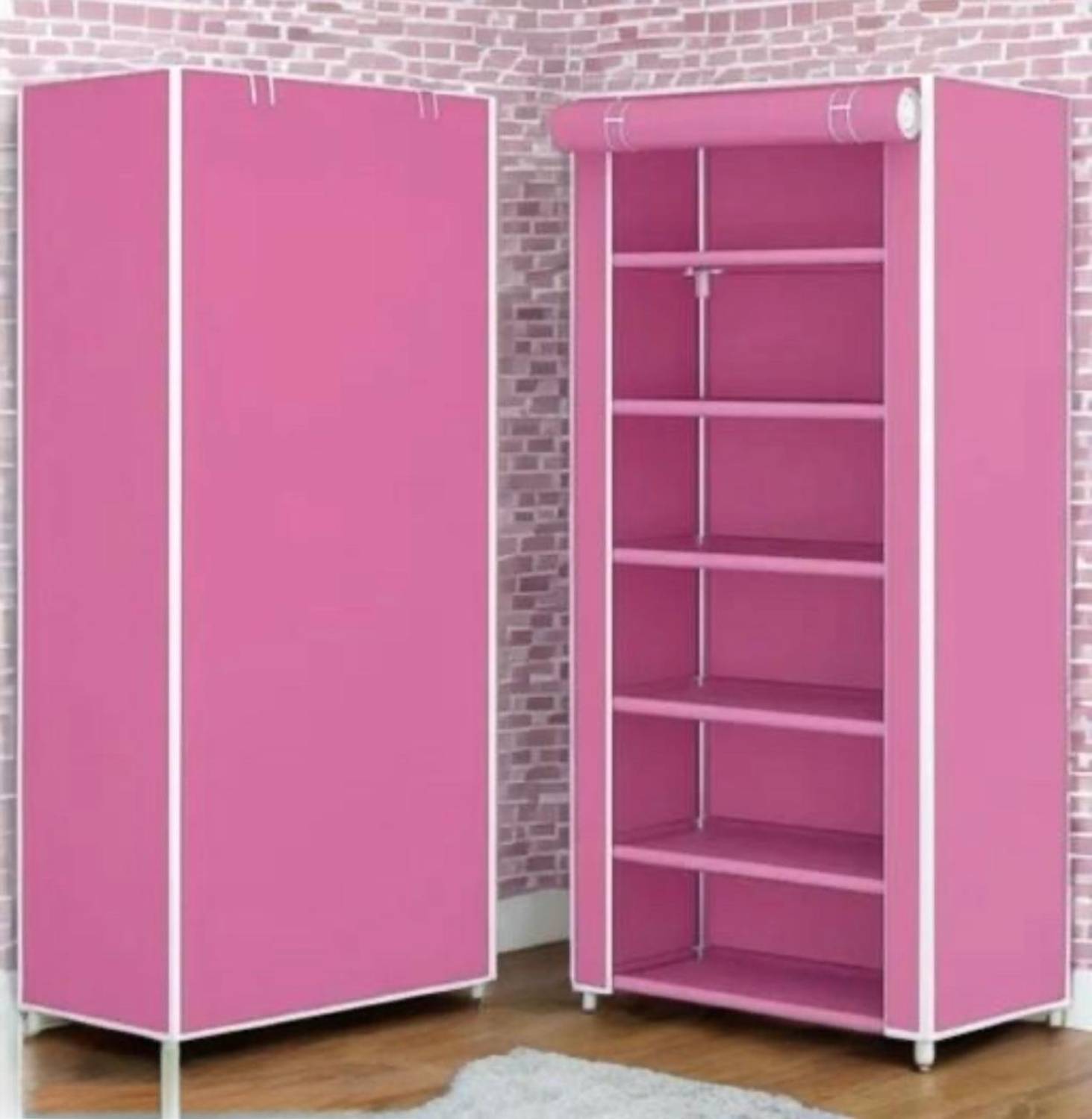 BRANTOX 6 Tier Pink Fabric Shoe Rack - Image 2
