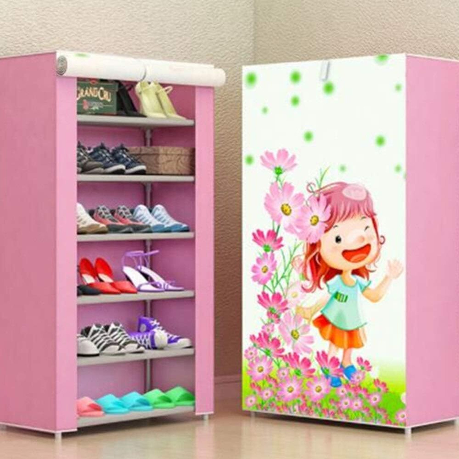 Image of ZENVEXYO 6 Layer Shoe Stand LittleGirl Plastic Shoe Stand