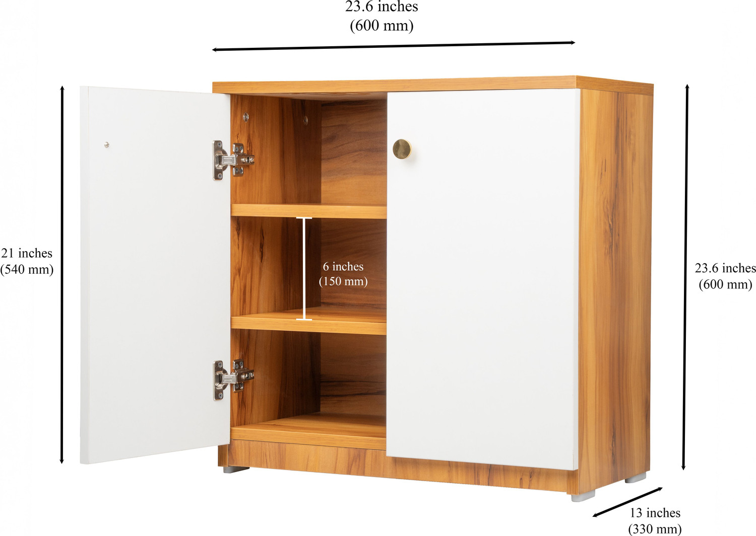 Image of Urbanovia Closed Cabinet Design - Durable, High-Quality Finish, Perfect for Entryways Engineered Wood Shoe Rack