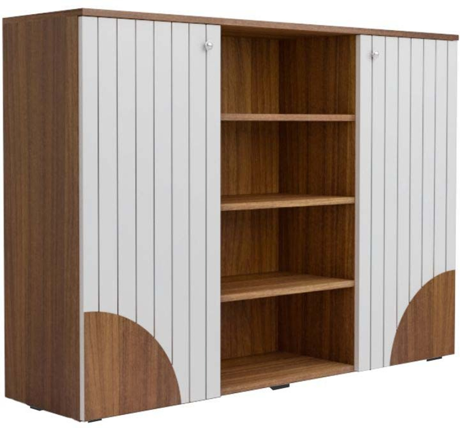 Image of neuspace 2 Doors Shoe Cabinet can Store Up to 24 Pair Shoes Engineered Wood Shoe Stand