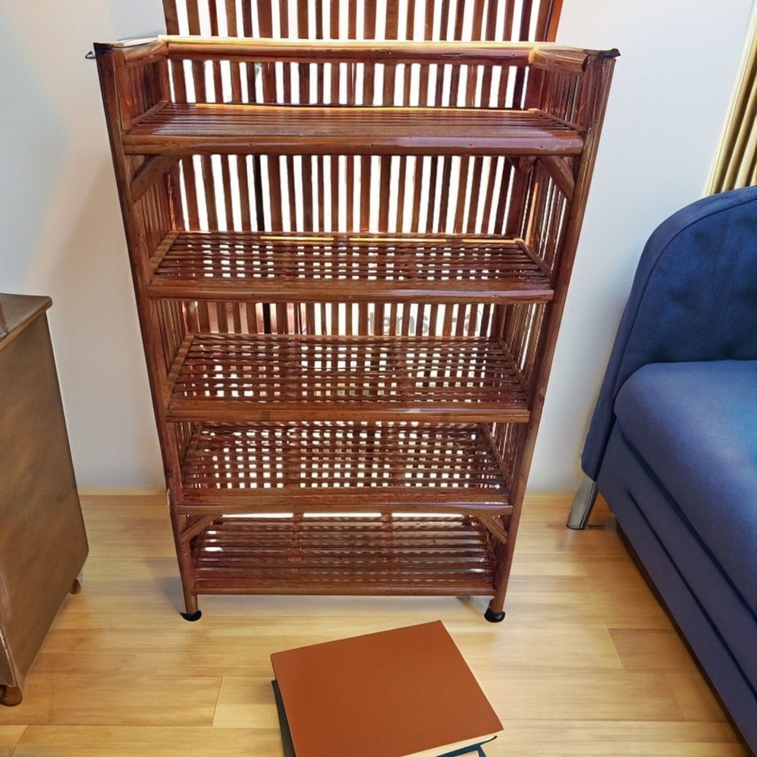 Image of BambooMonk Handmade 5 shelves Bamboo Shoe Rack| Stand| Organizer Bamboo Shoe Stand