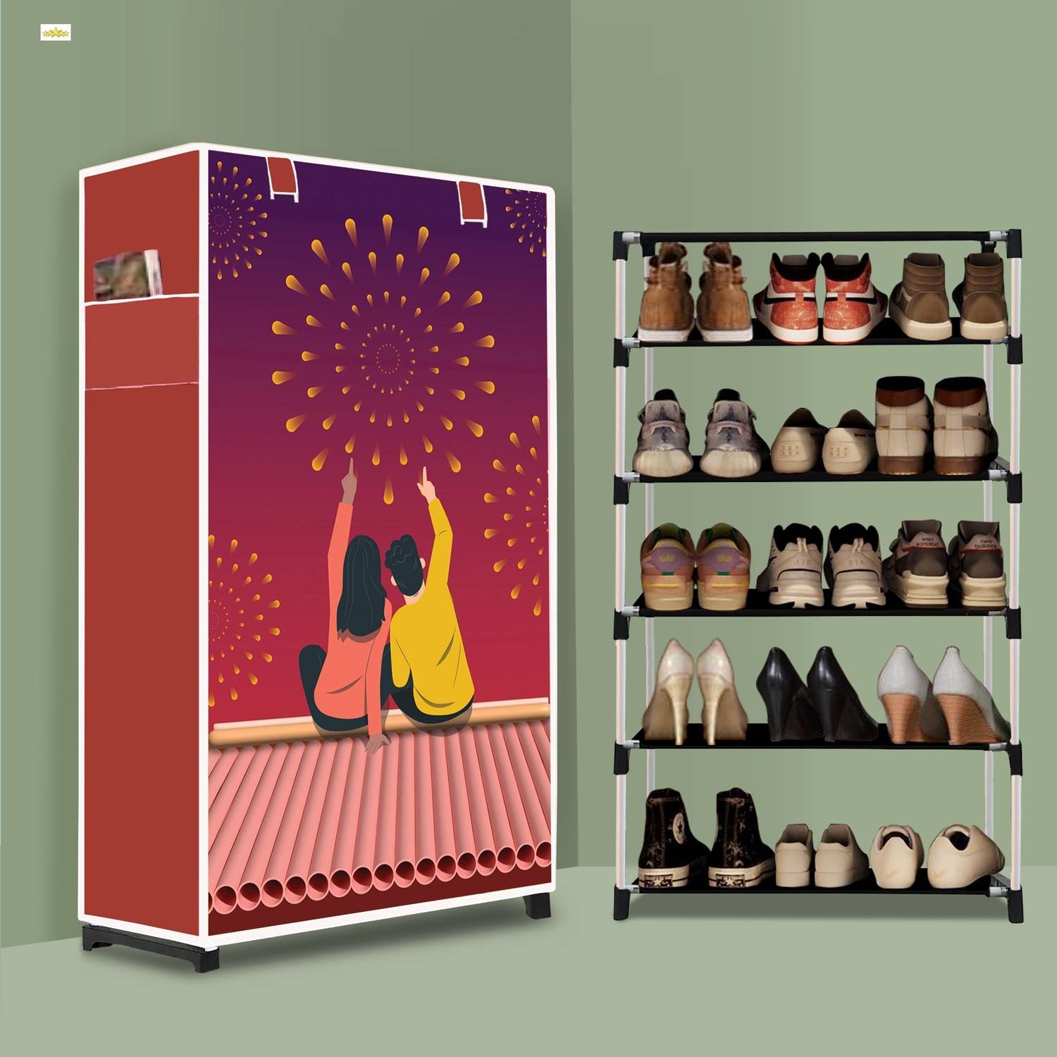 anshika Plastic Collapsible Shoe Stand