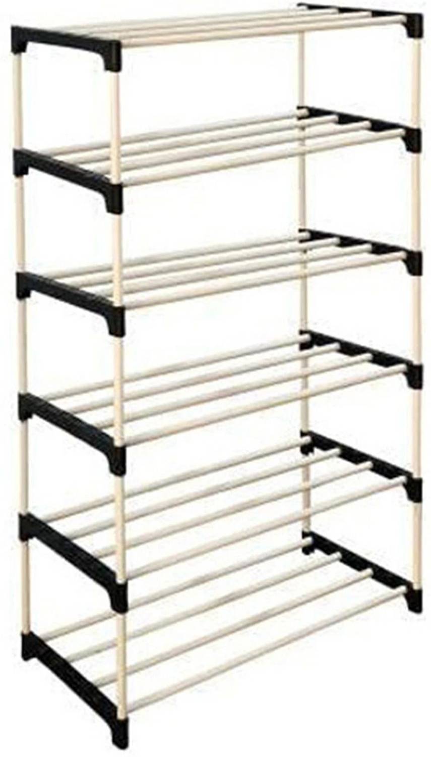 BRANTOX 6 layer Plastic PIPE SHOE STAND Plastic Shoe Stand (Black