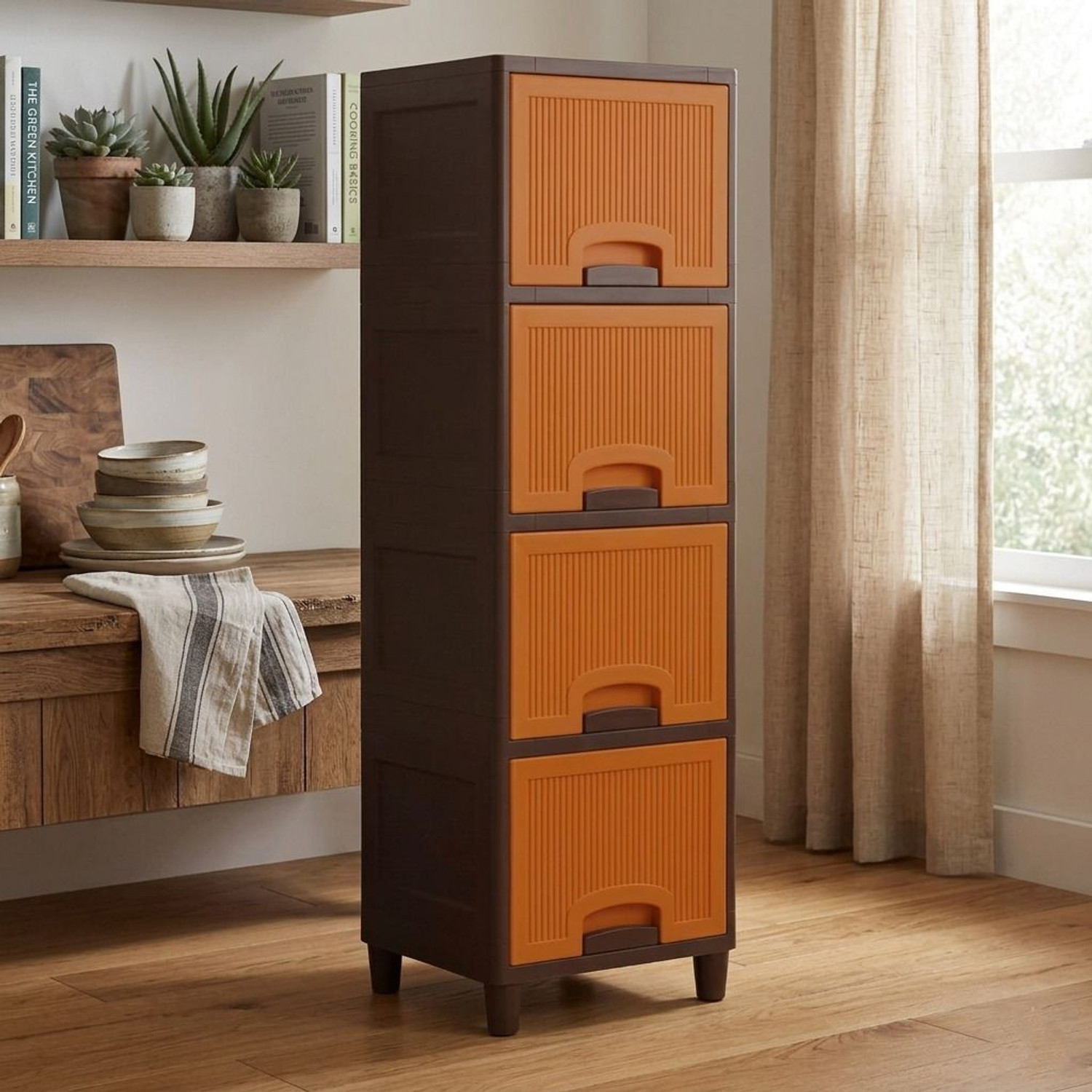 Image of YASHODEEP PLASTIC Shoe Rack Organiser, Black Plastic Storage Shelf, Compact Footwear Stand, Plastic Shoe Stand