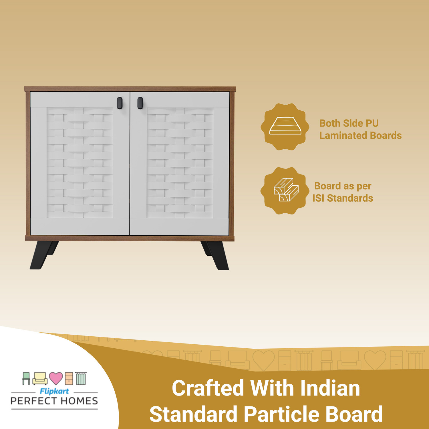 Image of Flipkart Perfect Homes Steamer Engineered Wood Shoe Rack