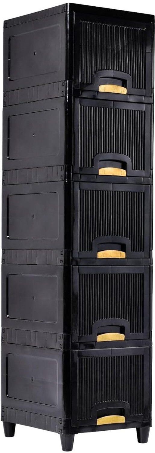 Image of J K INTERNATIONAL 5 Compartments Plastic Chest of Drawers