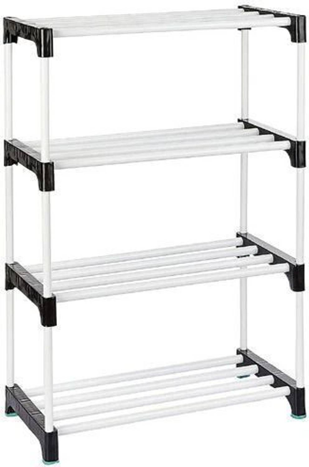 BRANTOX 12 Pair Plastic Shoe Stand Plastic Shoe Stand (Black, 4 S