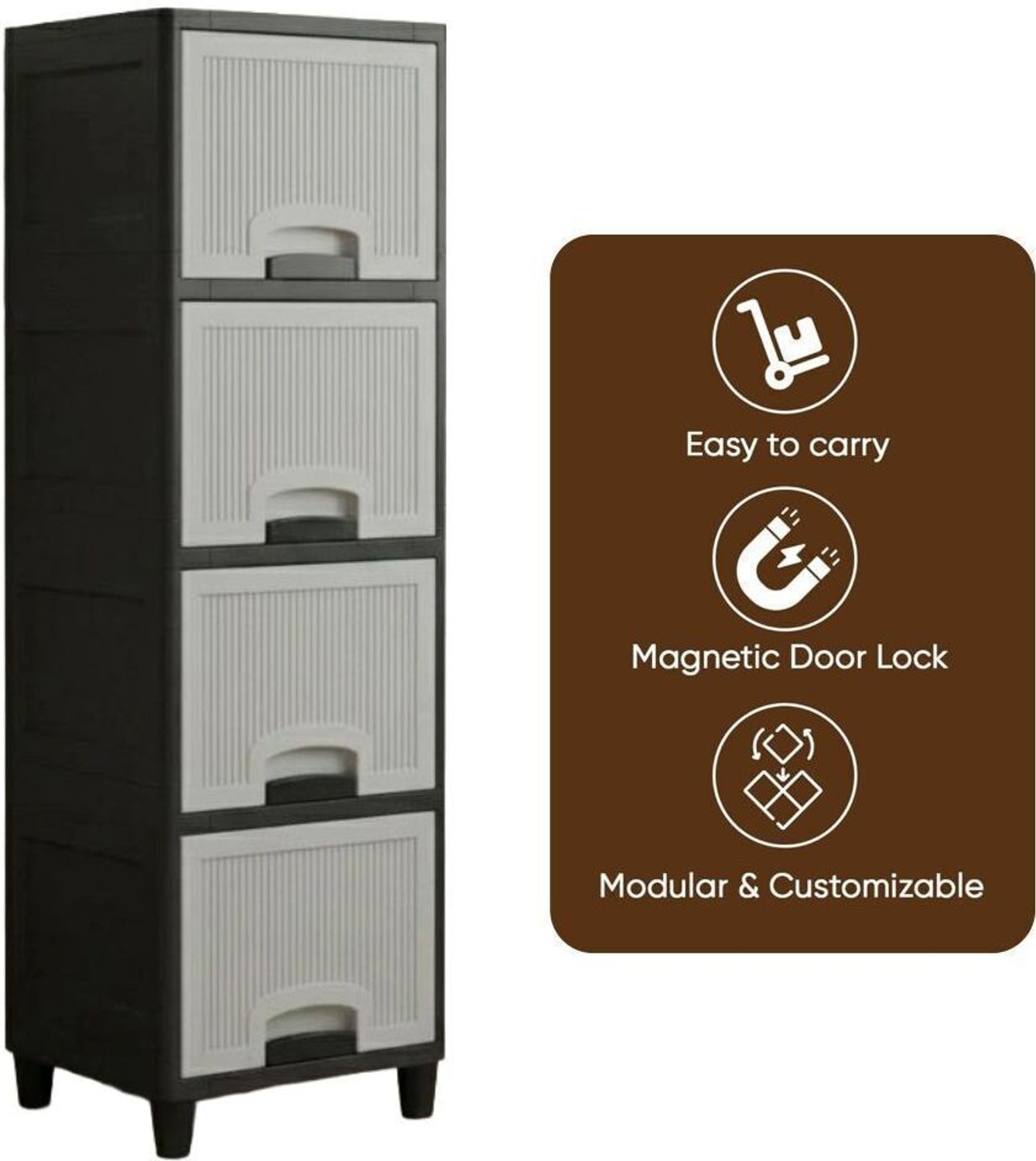 Image of Suptikes Plastic Organizer - Vertical Storage Solution Plastic Shoe Stand