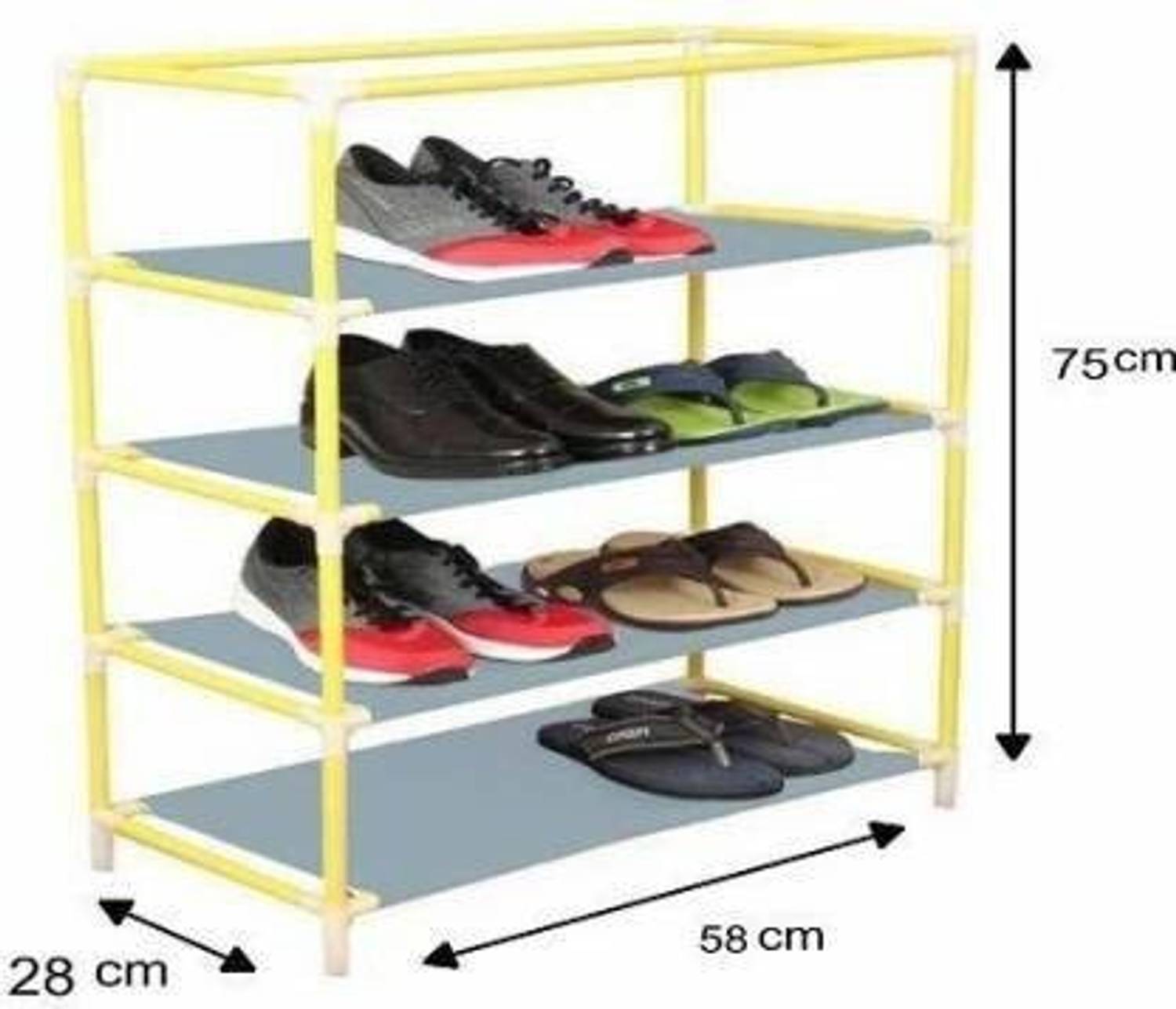 FurniGully Grey1 Metal Shoe Stand - Image 3