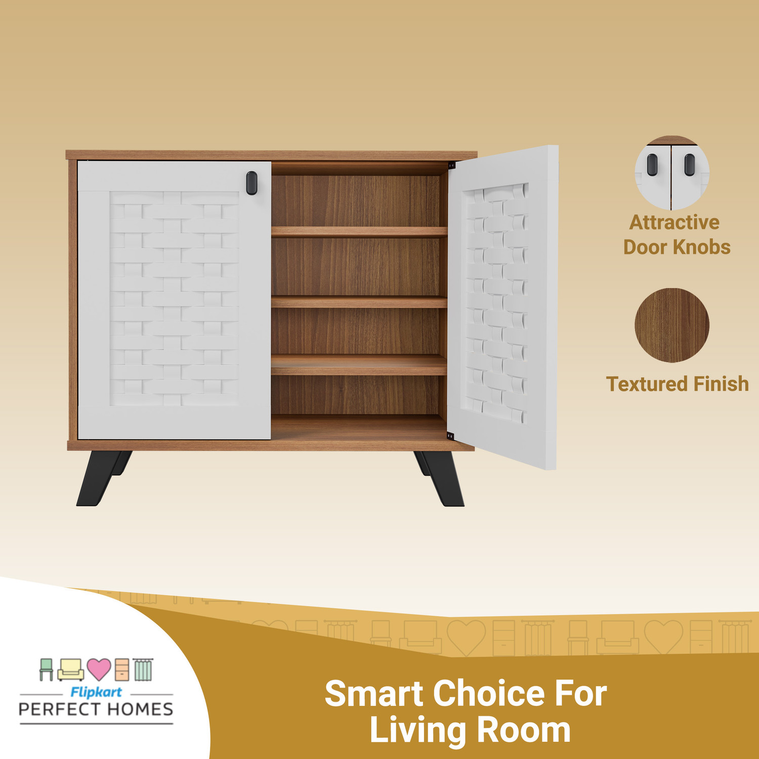 Image of Flipkart Perfect Homes Steamer Engineered Wood Shoe Rack
