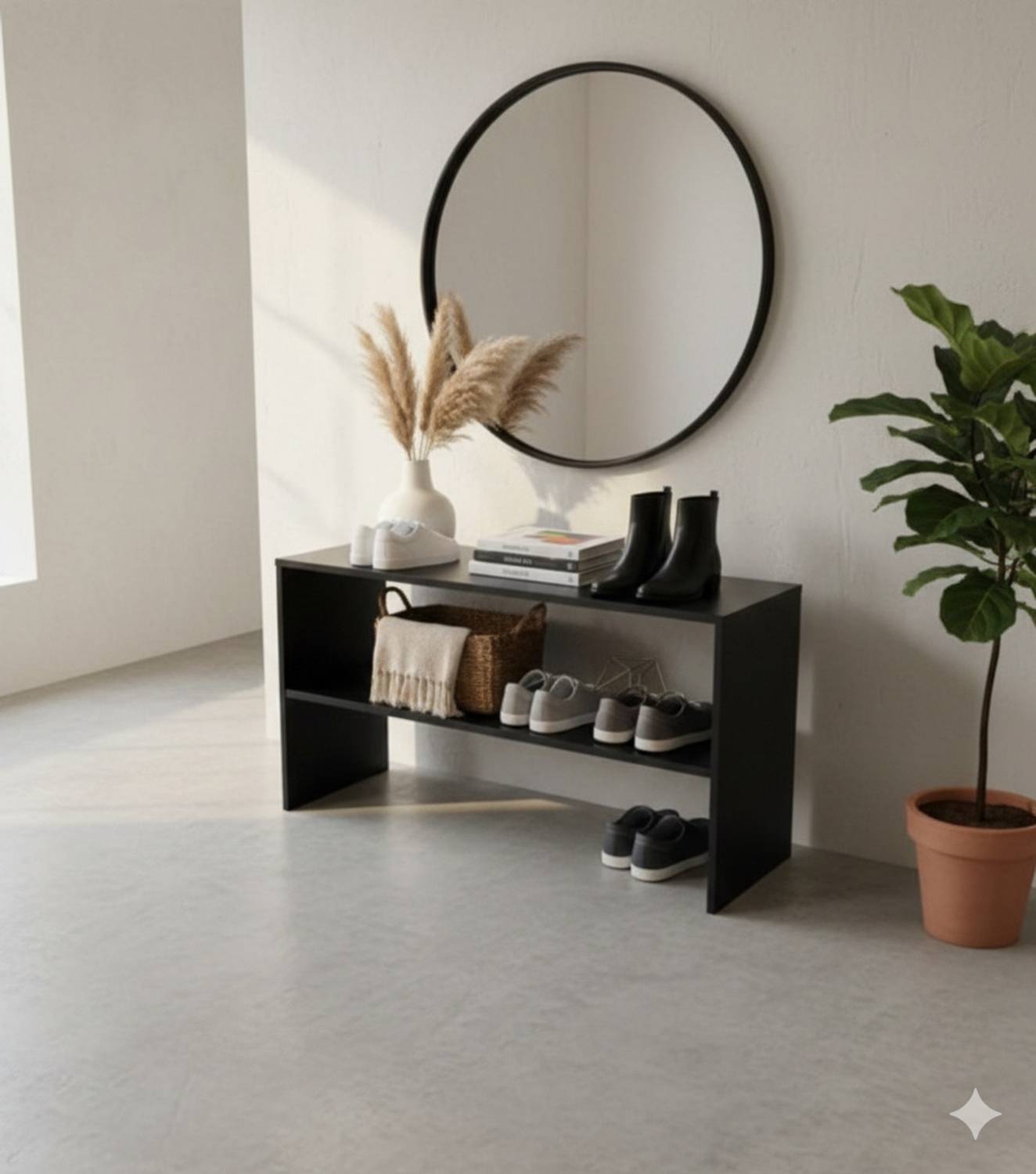 ABHIDITAM Wooden Shoe Rack for Home Modern Wenge Colour Engineere