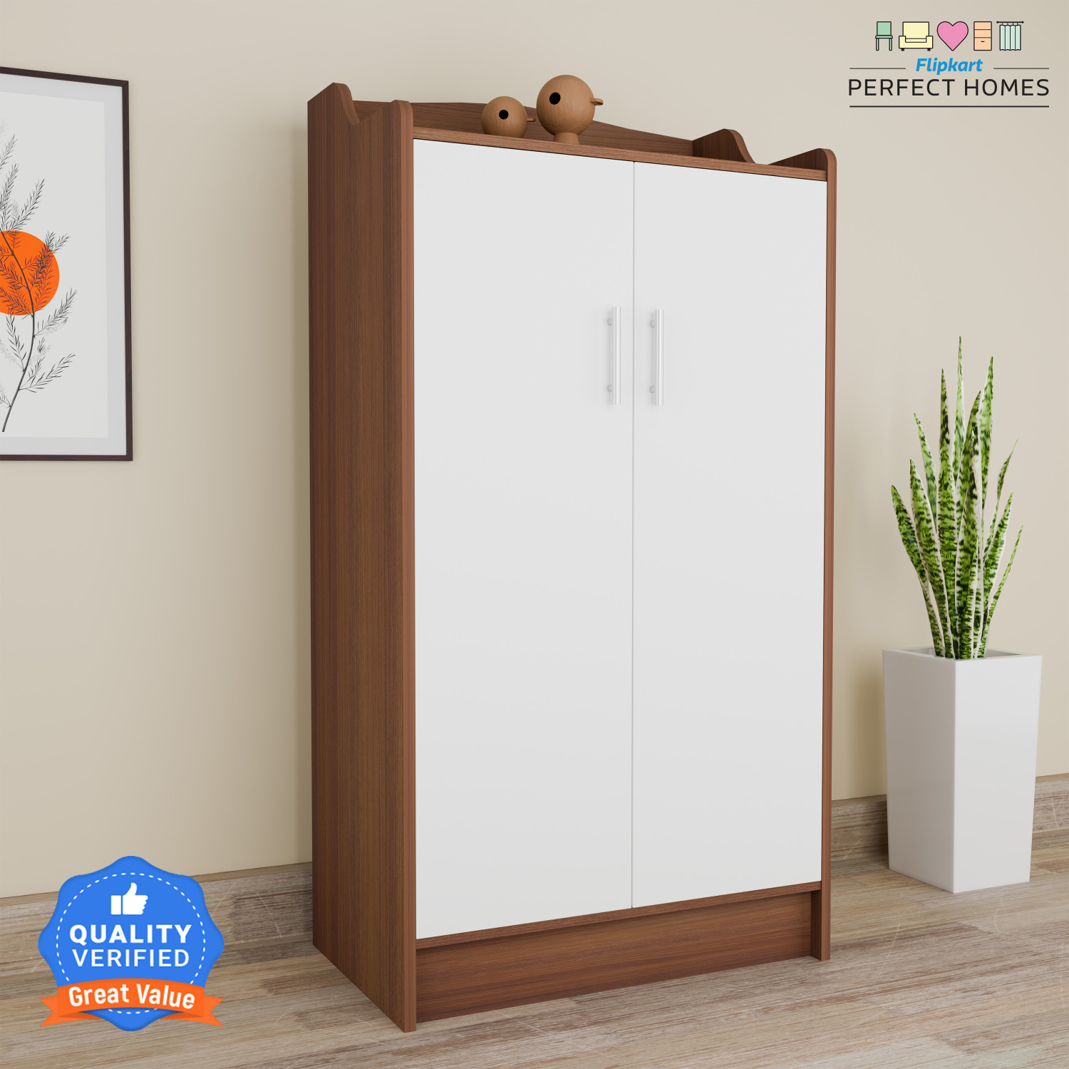 Image of Flipkart Perfect Homes Wellington Engineered Wood Shoe Rack