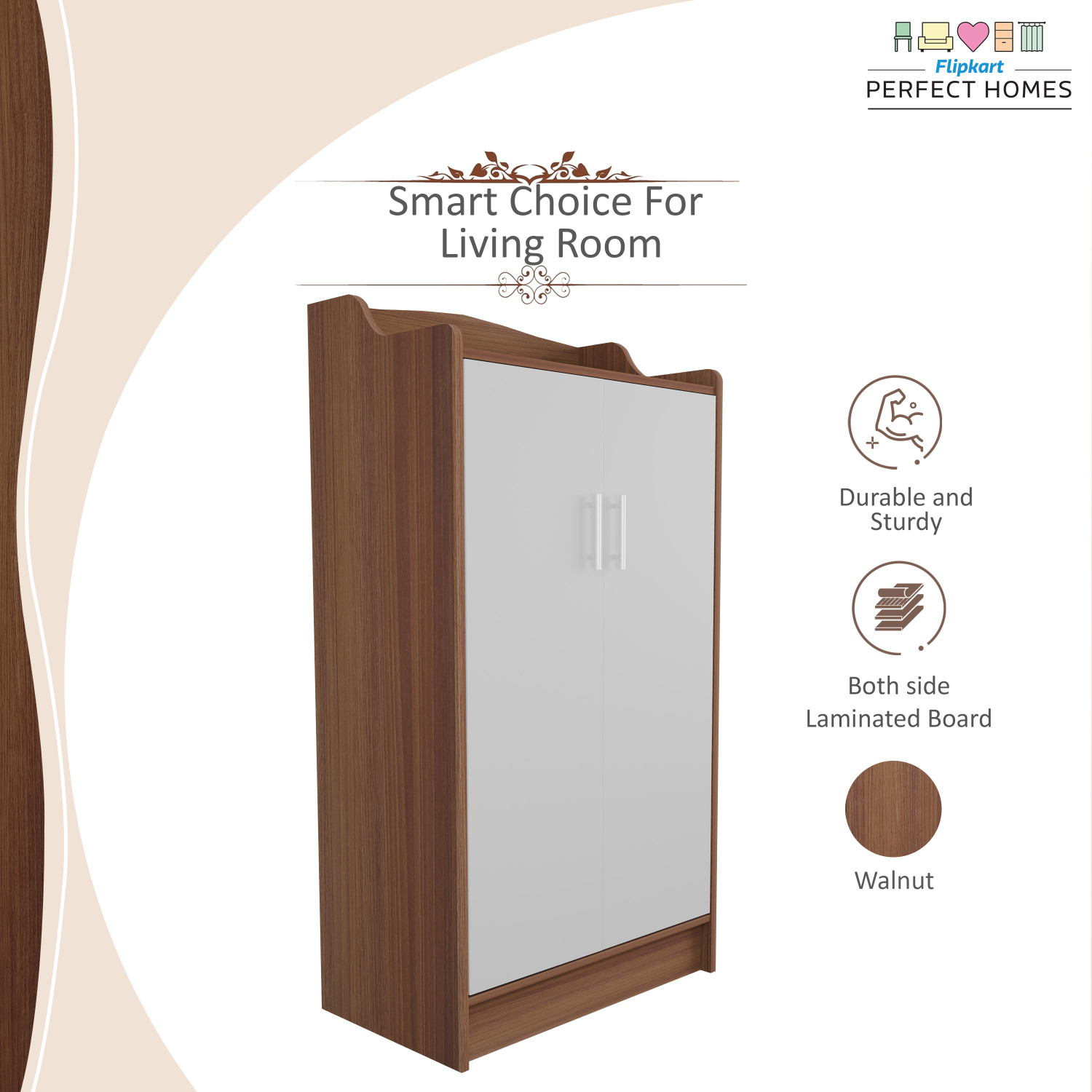 Image of Flipkart Perfect Homes Wellington Engineered Wood Shoe Rack
