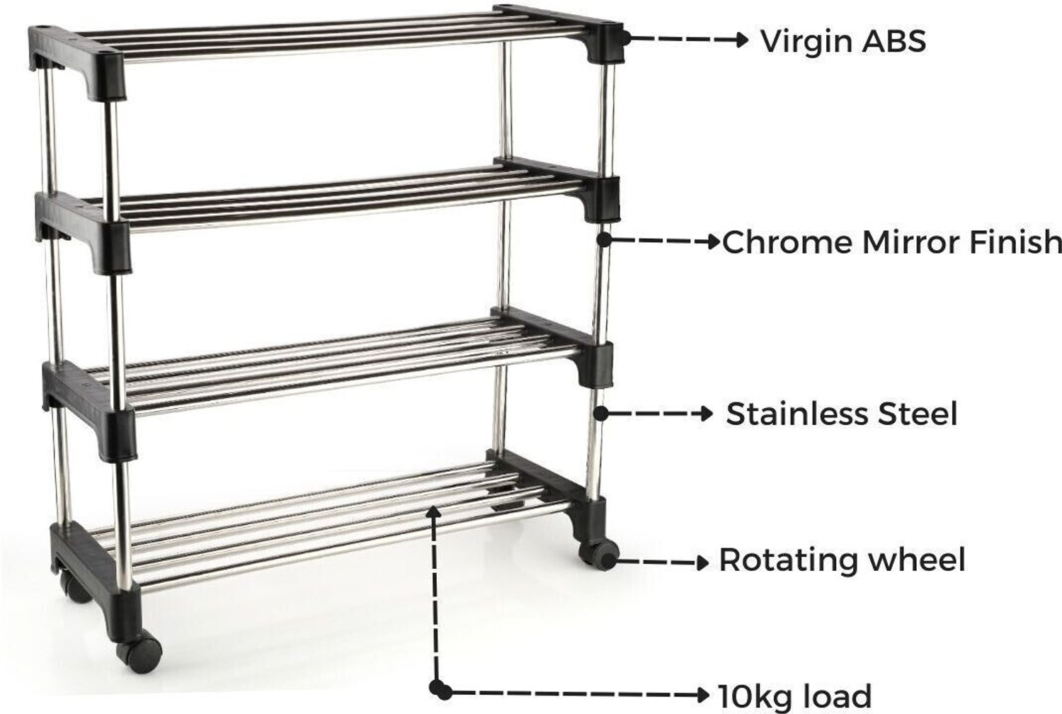 Image of METZO Metal, Plastic Shoe Stand