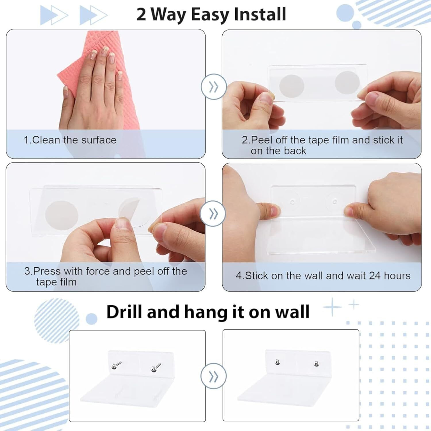 Image of SHIVHANGER Wall Mounted Self Adhesive Shoe Rack | No Drill Shoe Stand Organizer Plastic Shoe Stand