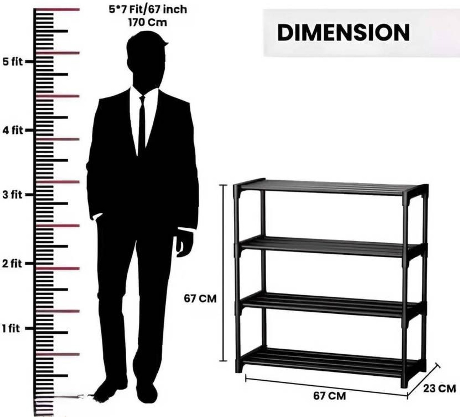 Image of Plexus enterprises Shoe Stand For plastic 4 layer Plastic Shoe Stand