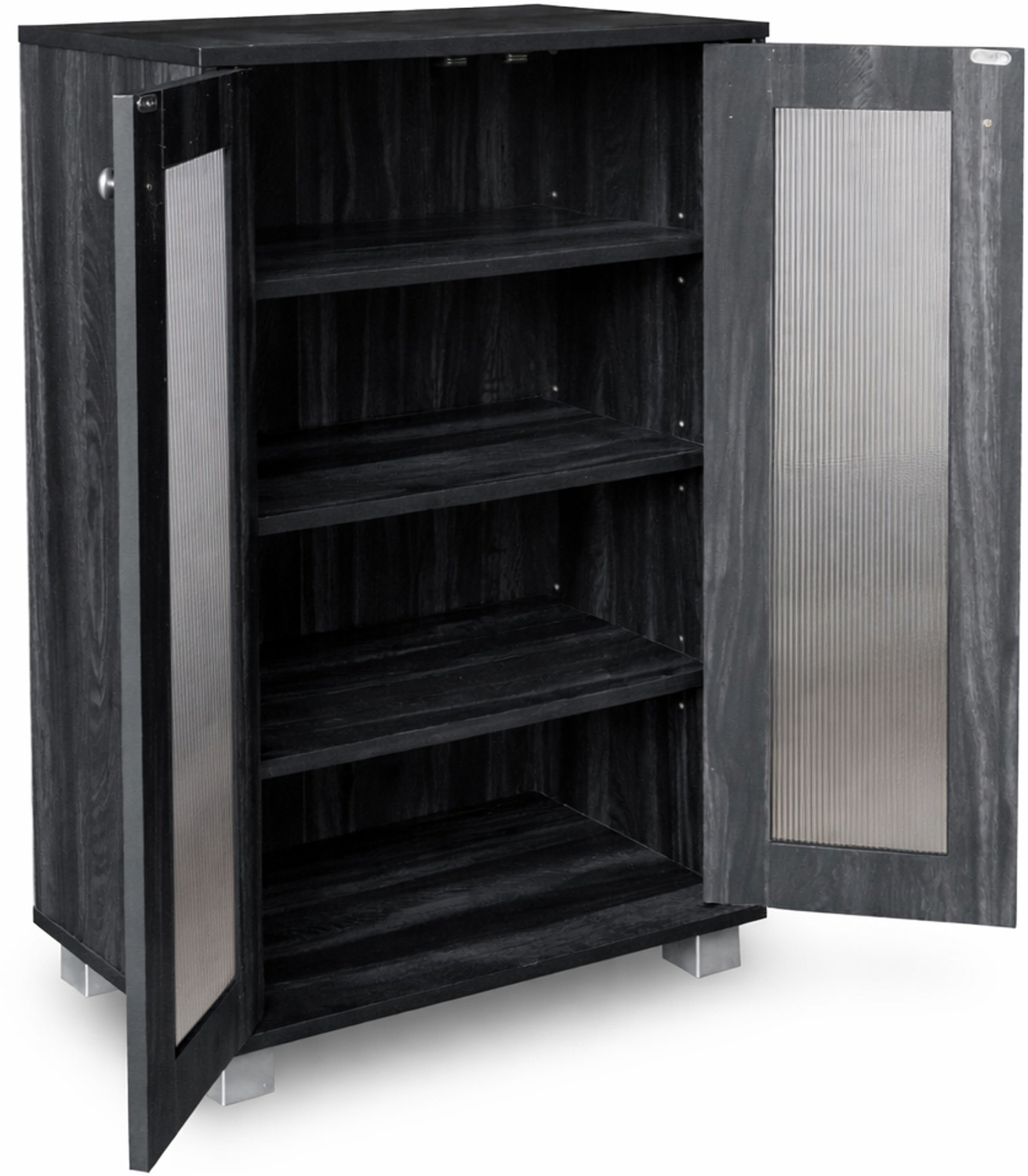 Image of Sasimo 2-Door 4-Shelf Engineered Wood Shoe Rack, Shoe Storage Cabinet with Doors Closet Engineered Wood Shoe Rack