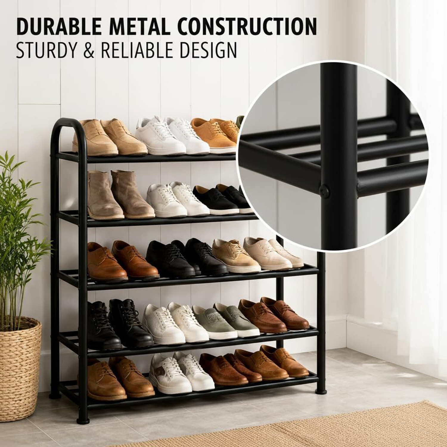 Image of SOUKIO Metal, Plastic Shoe Stand