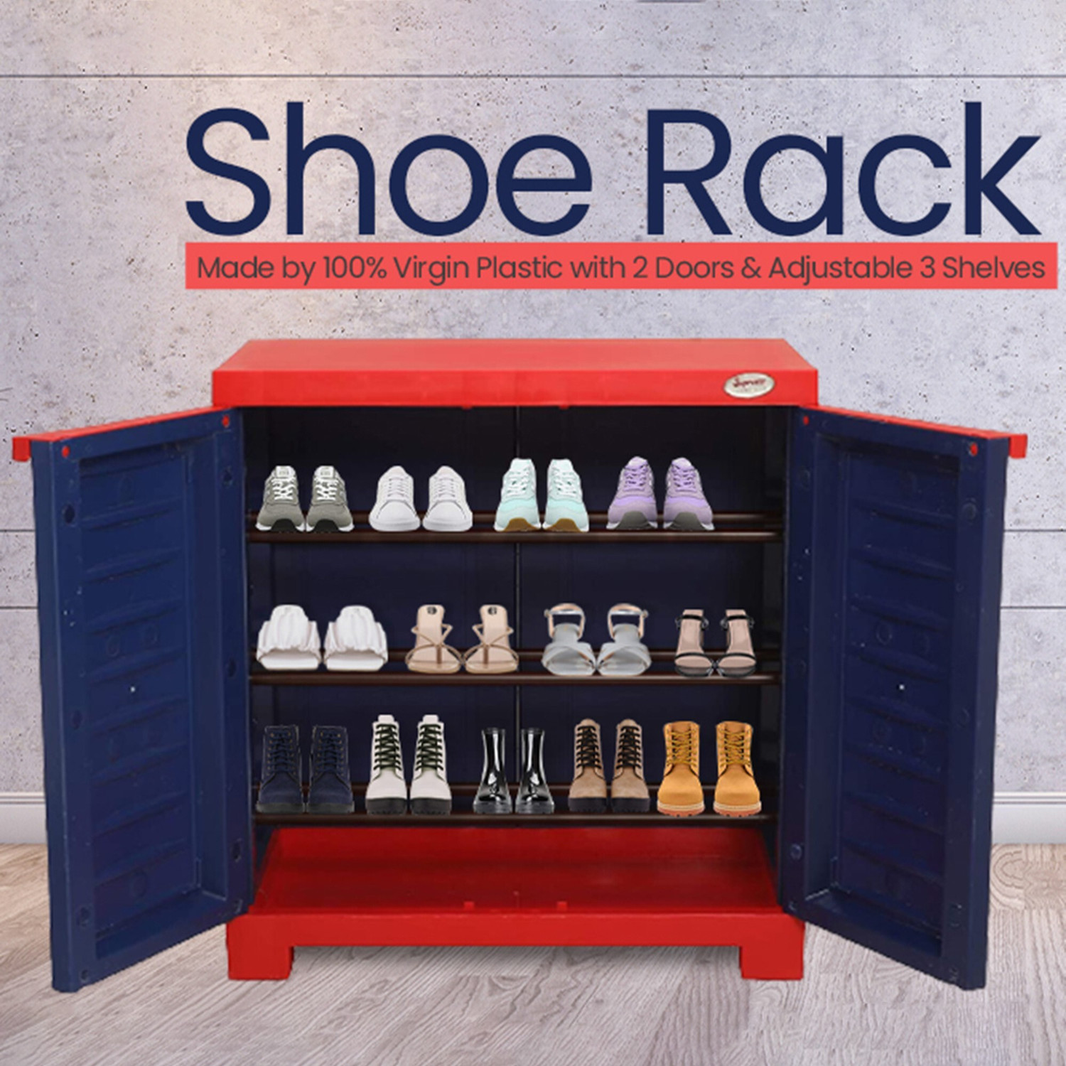 Image of Supreme Furniture Fusion SR 1 Plastic Shoe Rack