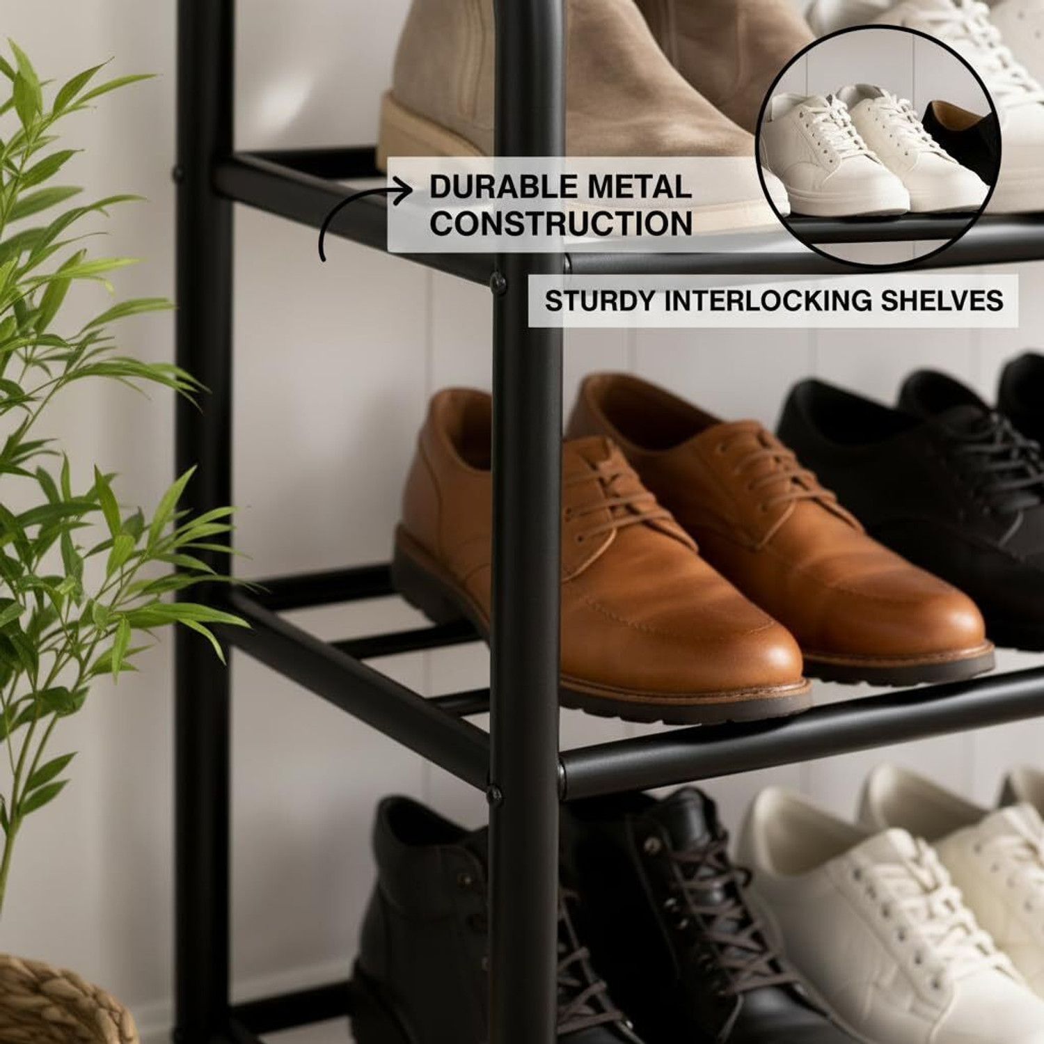 Image of SOUKIO Metal, Plastic Shoe Stand