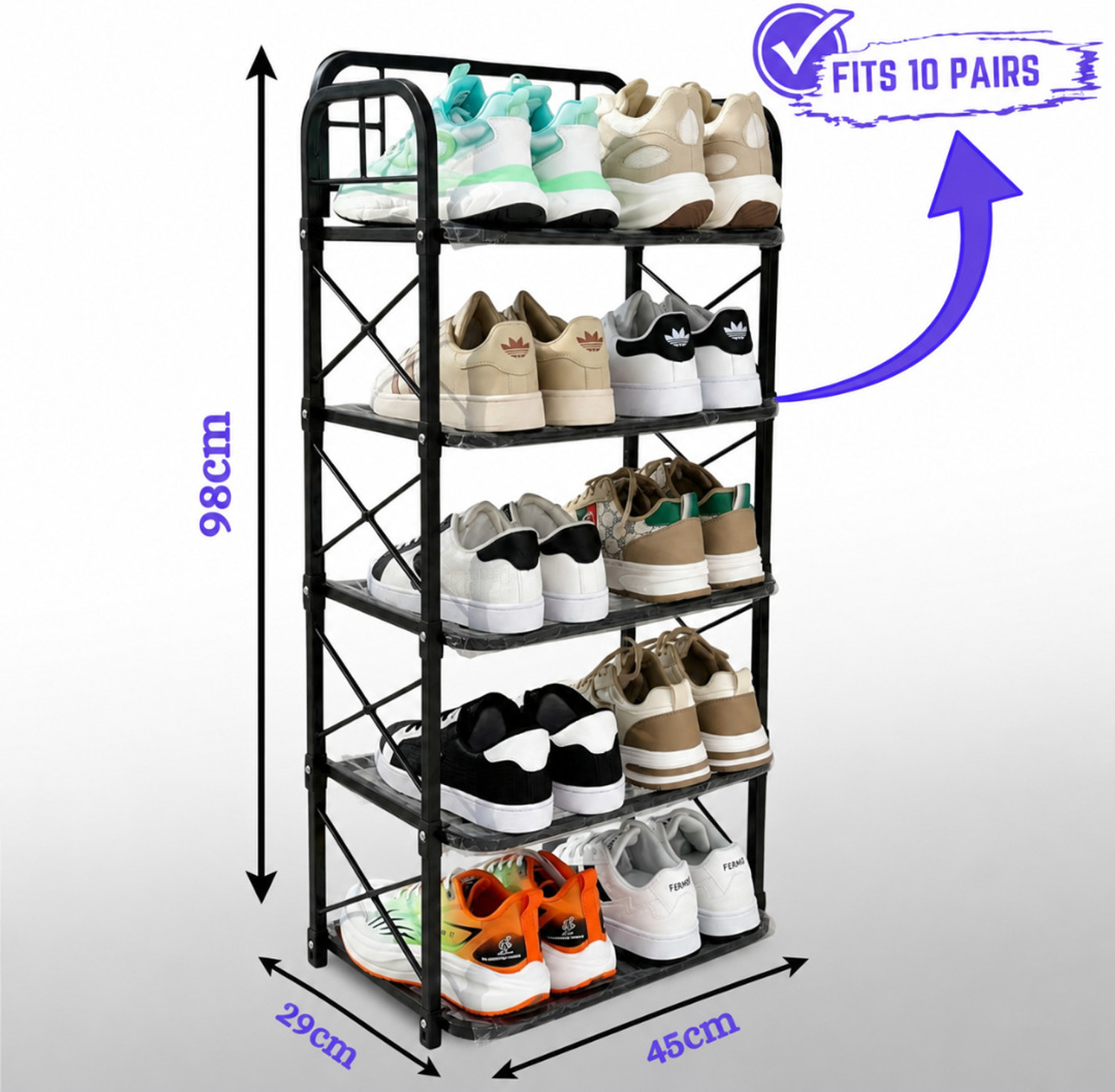 Image of CampEss 5-Layer Plastic Shoe Stand