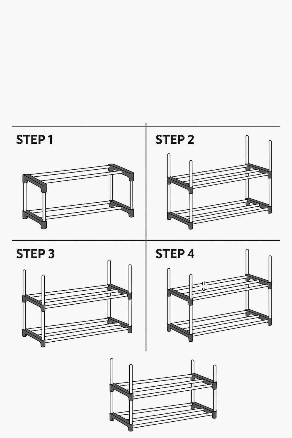 Image of YASHVI shoe rack stand 4 layers Plastic Shoe Stand