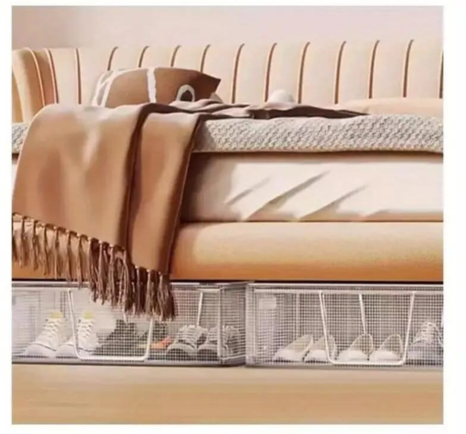 Image of DebRifo Plastic Shoe Stand (met, 1 Shelves, Pre-assembled)