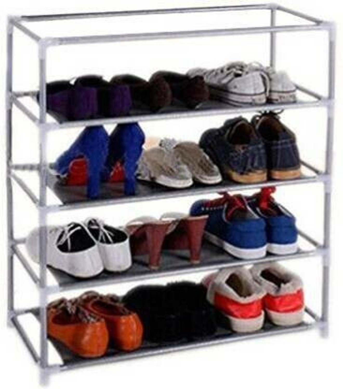 Image of ZENVEXYO 4 Shelf PVC Pipe shoe stand Plastic Shoe Stand