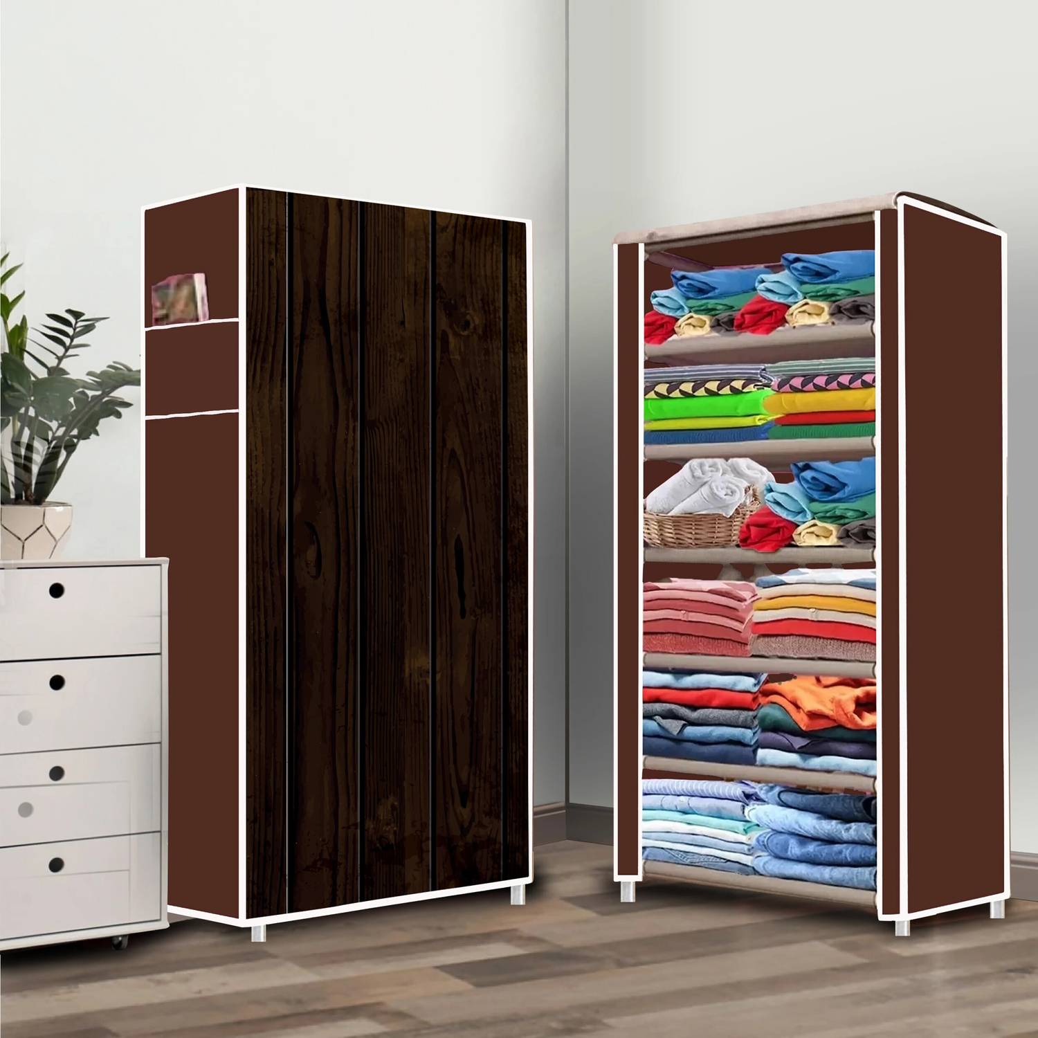 BRANTOX Shoe Rack Organizer – 6 Tier, Foldable, Space-Saving Cabinet for Shoes Plastic Shoe Stand