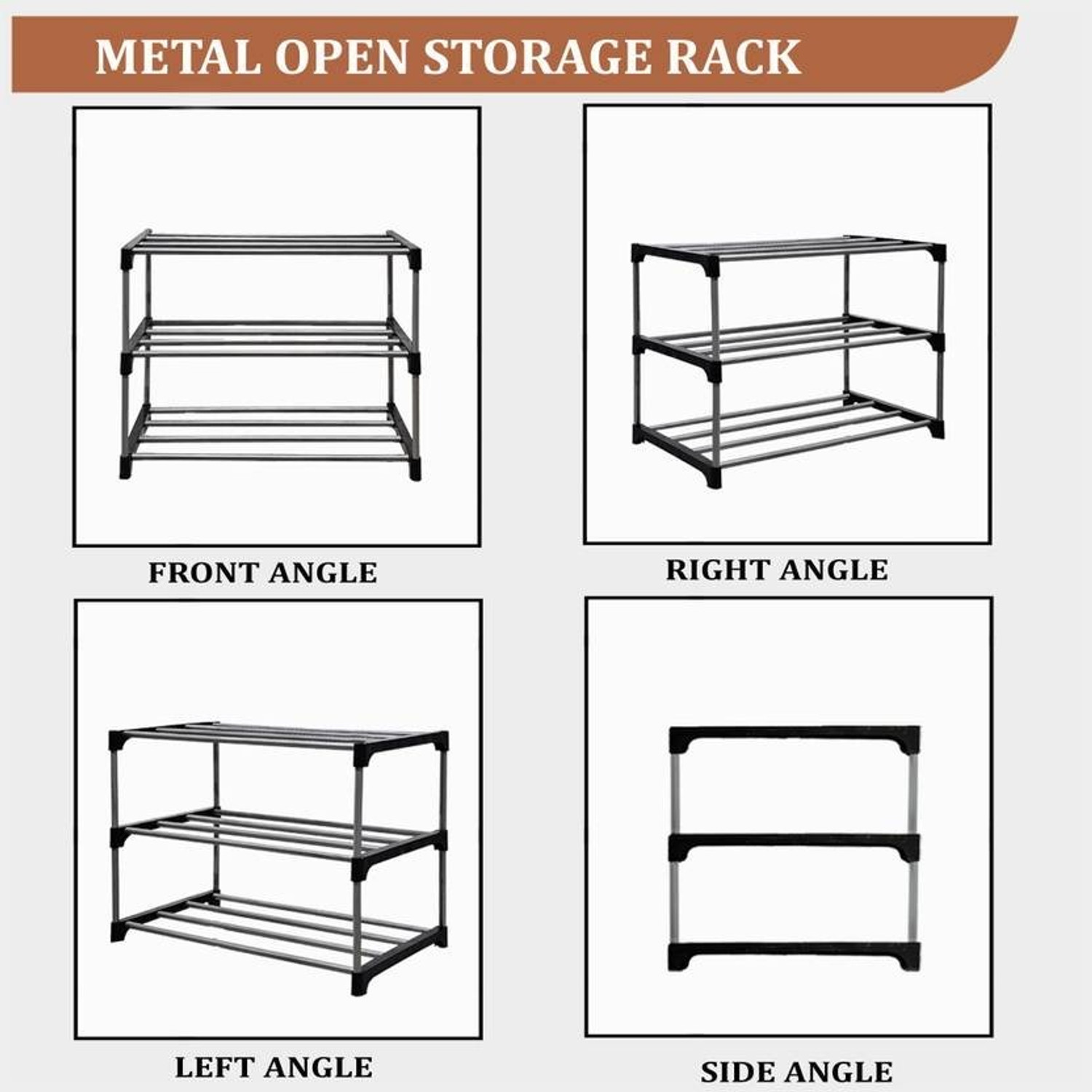Image of Plexus enterprises Shoe Rack MD 5214 (New 3 layer) Plastic Shoe Stand