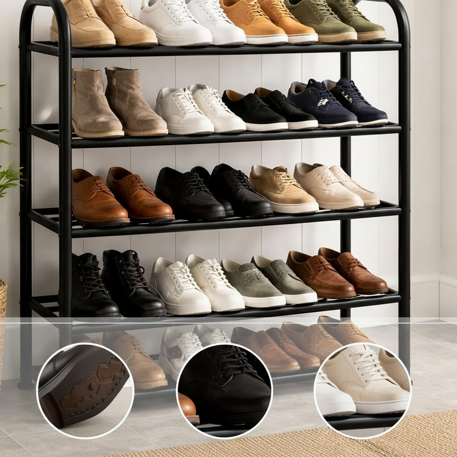 Image of SOUKIO Metal, Plastic Shoe Stand