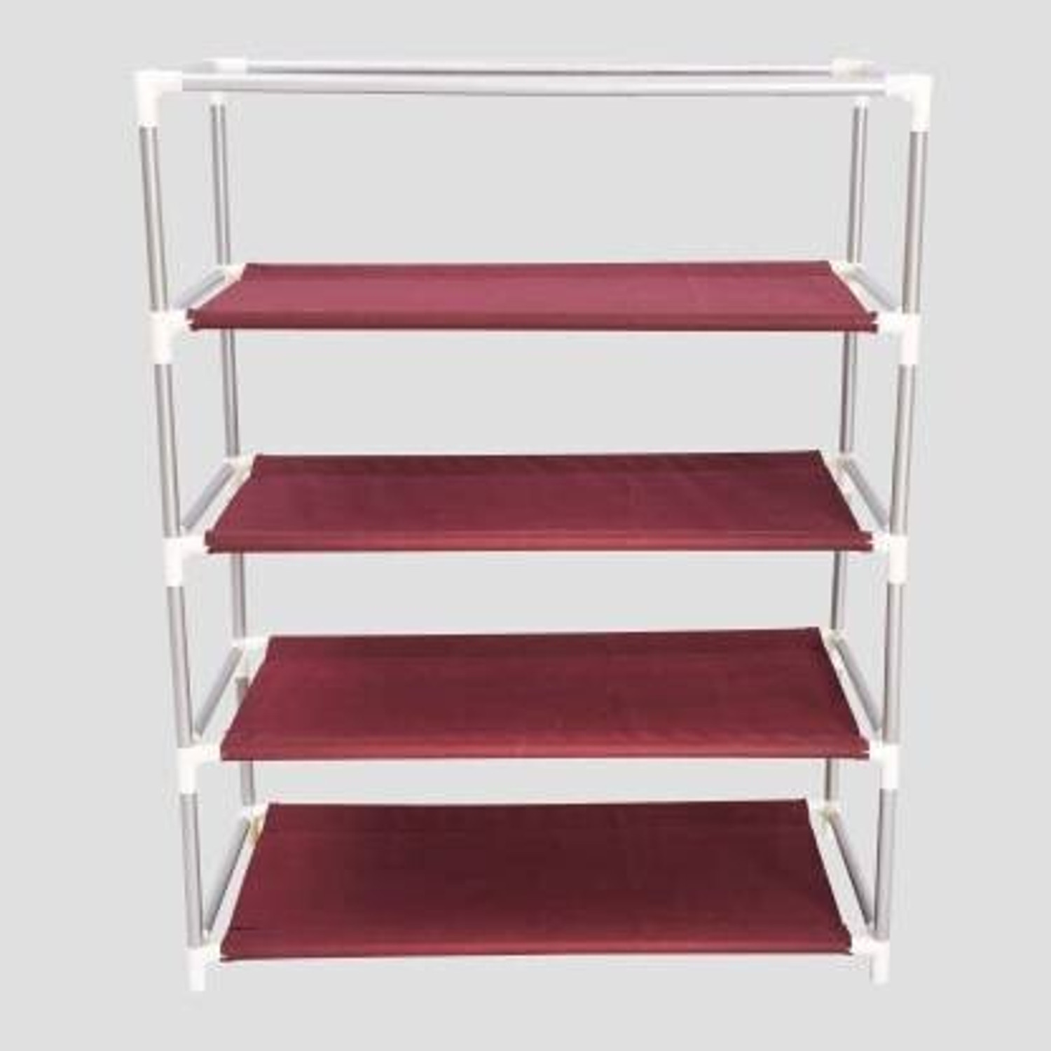 Image of ZENVEXYO 4 Shelf PVC Pipe shoe stand Plastic Shoe Stand