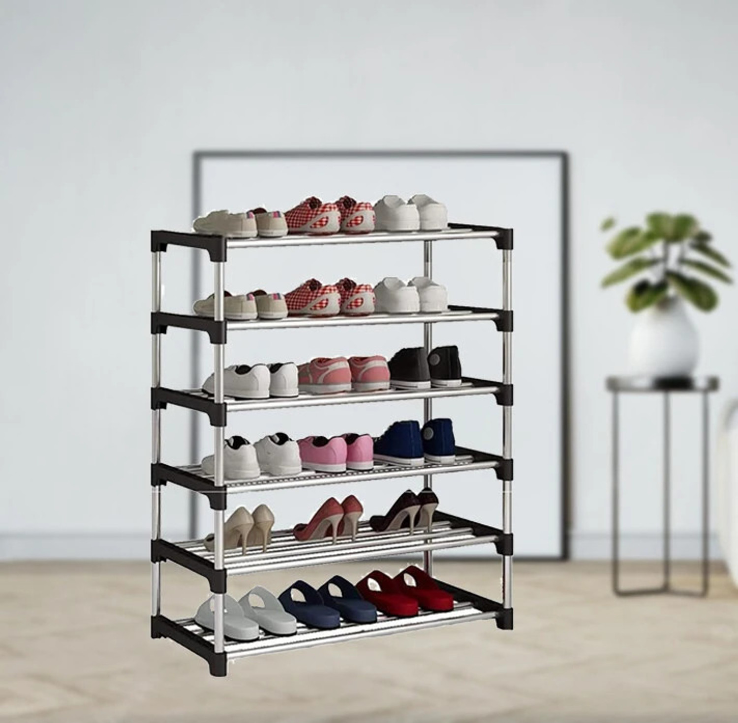 Image of girja Strong Book Shelf for Home Multipurpose Storage Organizer Plastic Shoe Stand