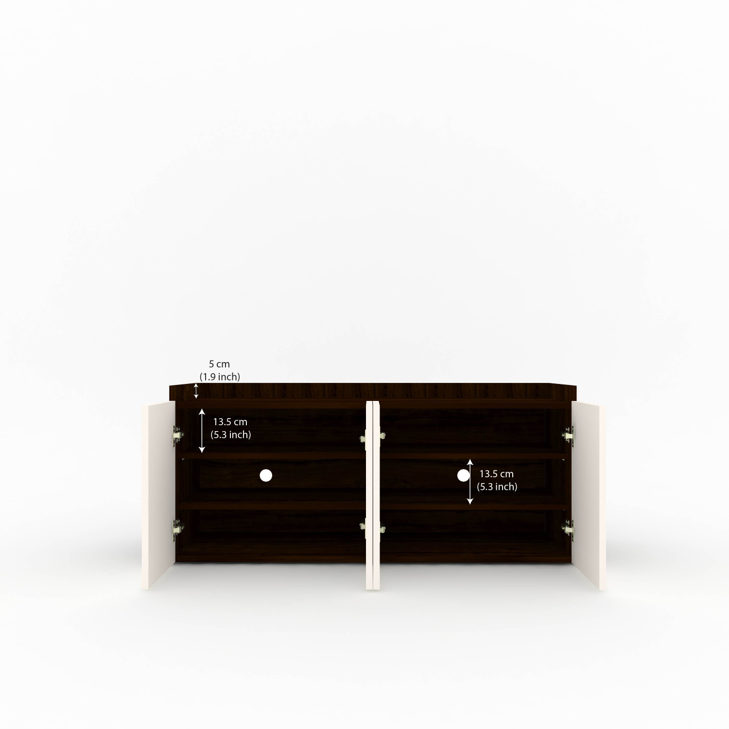 Image of spacesbyU Shoe Rack with Seating Provision & Storage Shelves | Engineered Wood Shoe Rack