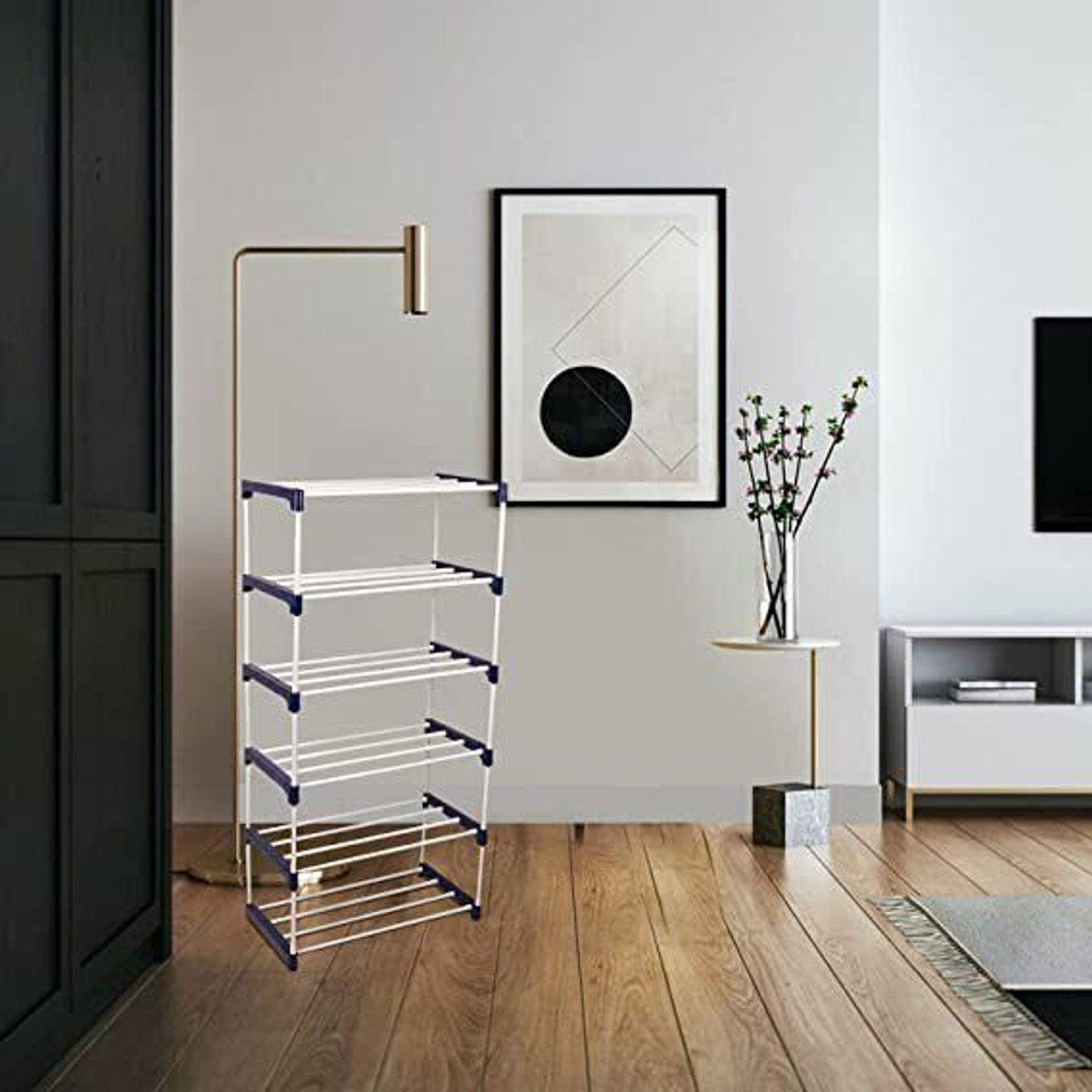 Image of Reom Enterprise 6 Shelves Multipurpose Plastic ( Heavy PVC Pipe ) Plastic Shoe Stand