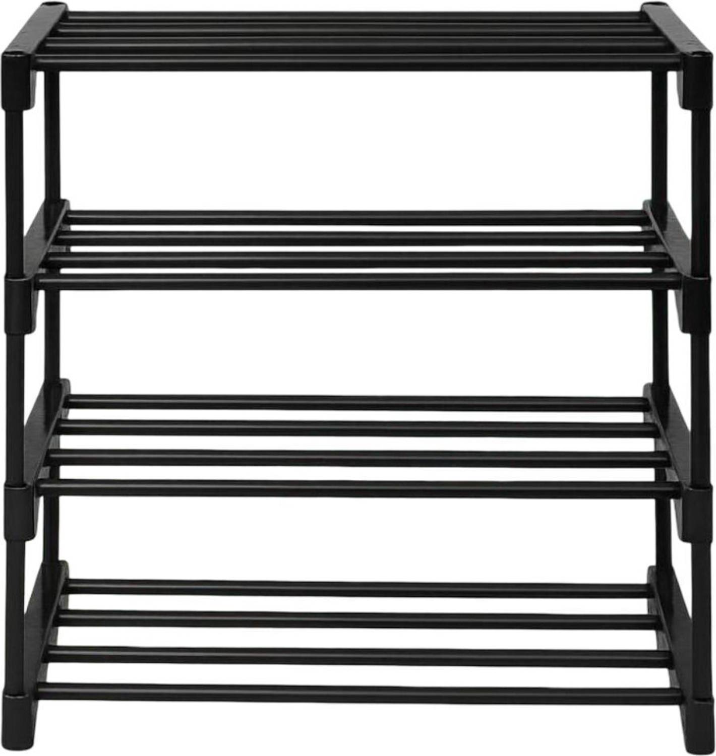 RKE 4 Layer Black Plastic Shoe Stand - Image 1
