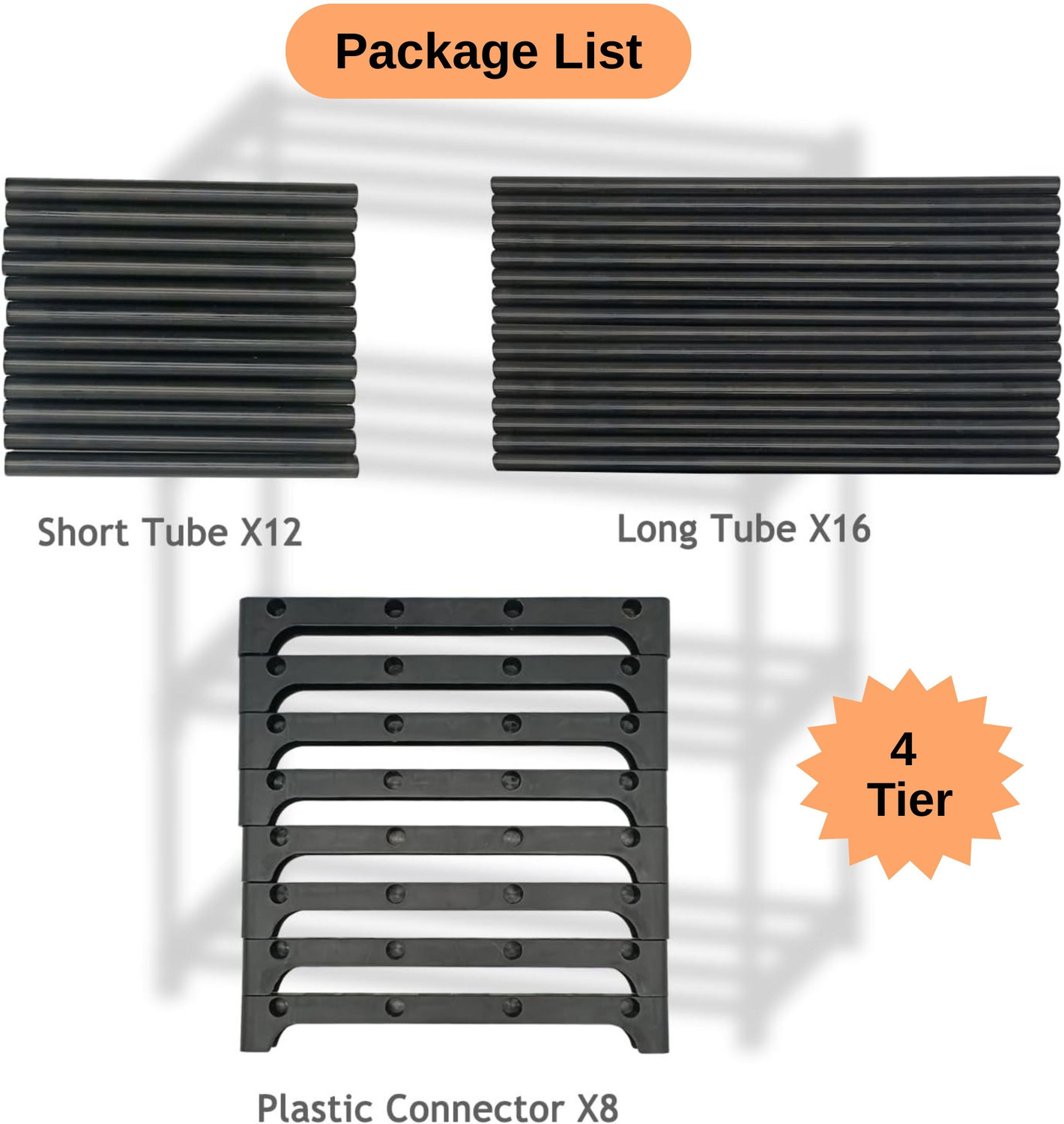 Image of Zyra 4 Tier Plastic Multipurpose Bookshelf & Storage Rack Organizer for Home Plastic Open Book Shelf