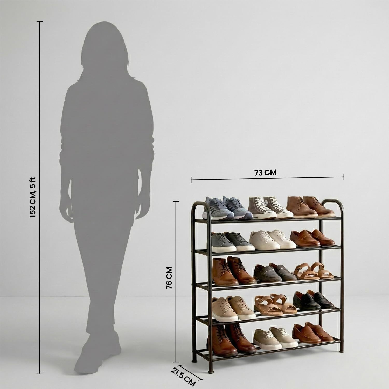 Image of SOUKIO Metal, Plastic Shoe Stand