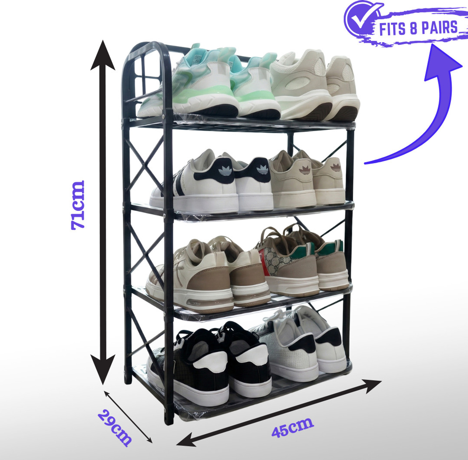 Image of CampEss 4-Layer Plastic Shoe Rack