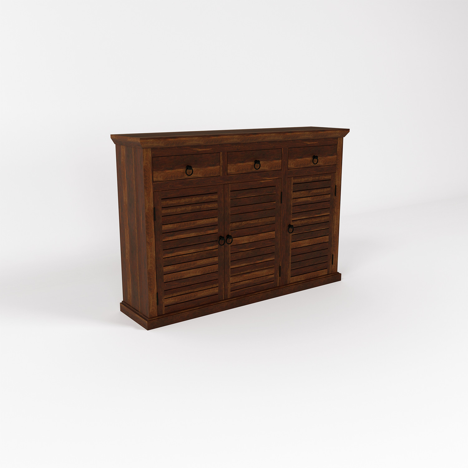 Image of WOODSTAGE Solid Sheesham Wood Shoe Rack with Drawer Storage Solid Wood Shoe Rack