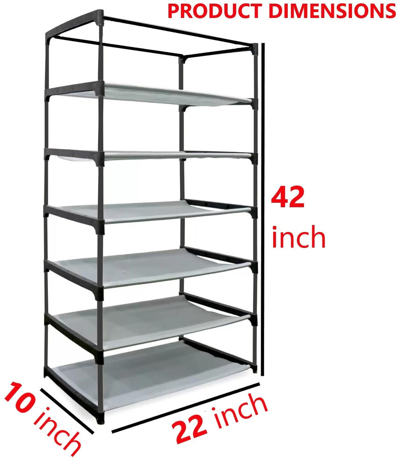 Image of Samaaya 6 Shelf Foldable Collapsible Wardrobe Storage Organizer Almirah Cloth Rack Cotton Collapsible Wardrobe (Finish Color - Before Christmas Blue (21), DIY(Do-It-Yourself))
