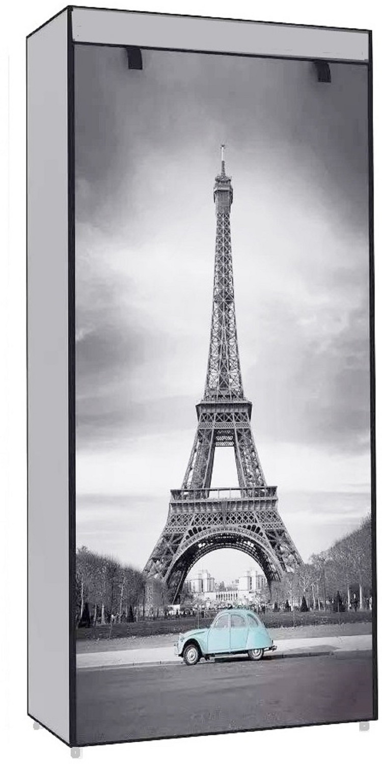 Image of ThreeTails 6 Layer Fabric Shelf shoe rack Eiffel Tower Multi Use Collapse Cabinet SHOPSY Metal Collapsible Shoe Stand