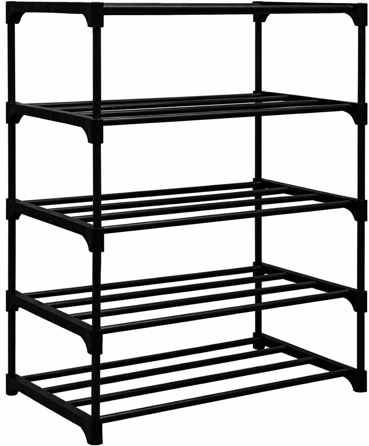 Image of Zyra 5 Tier Plastic Foldable Shoe Rack Multipurpose Storage Organizer Stand For Home Plastic Shoe Stand