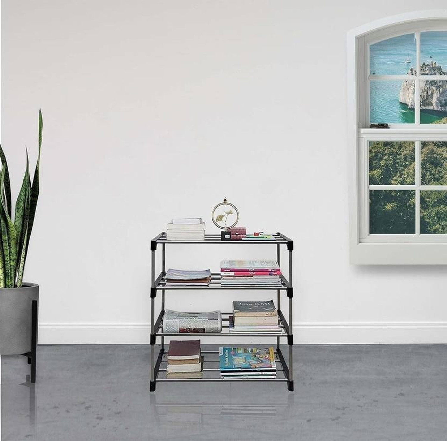 Image of Plexus enterprises PP RD7484 (4 layer Rack ) Plastic Shoe Stand