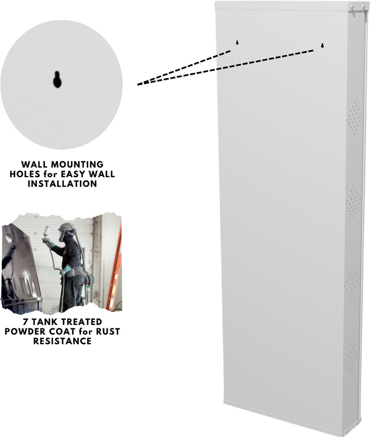 Image of KRUGER 4 Door Biscuit 21x58x5.5 inch 8 to 12 Shoe Capacity Wall Mounted Metal Shoe Rack