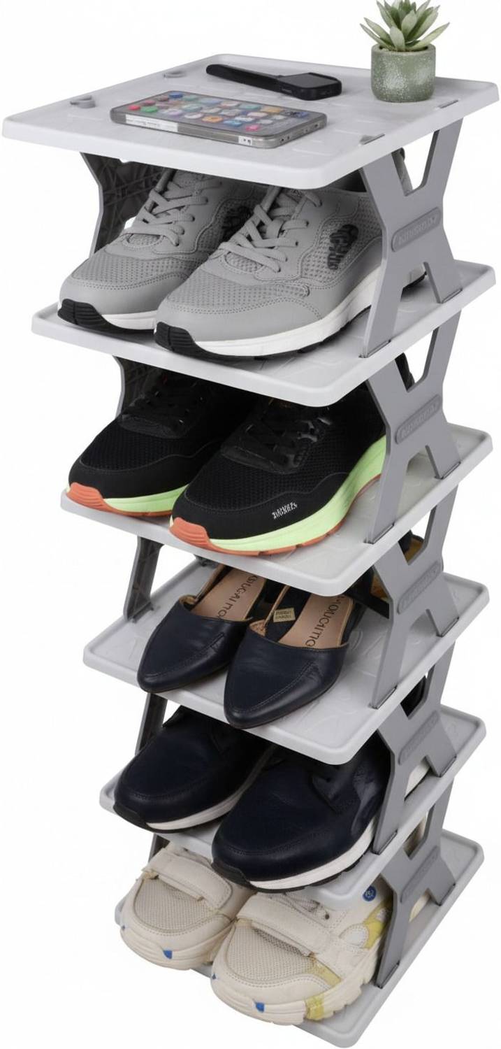 STELITE 5 Layer Plastic Shoe Rack at ₹248 (86% Off) – Flipkart