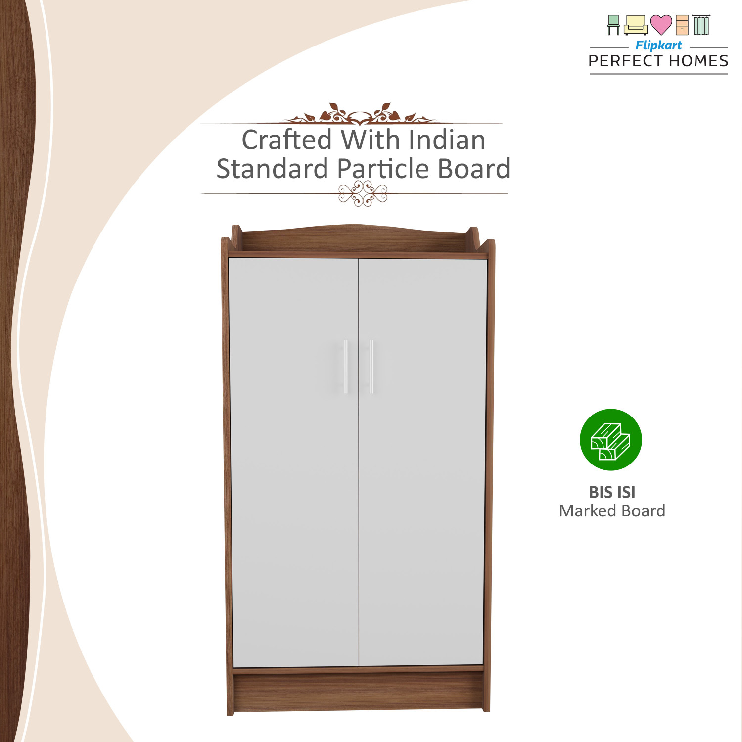 Image of Flipkart Perfect Homes Wellington Engineered Wood Shoe Rack