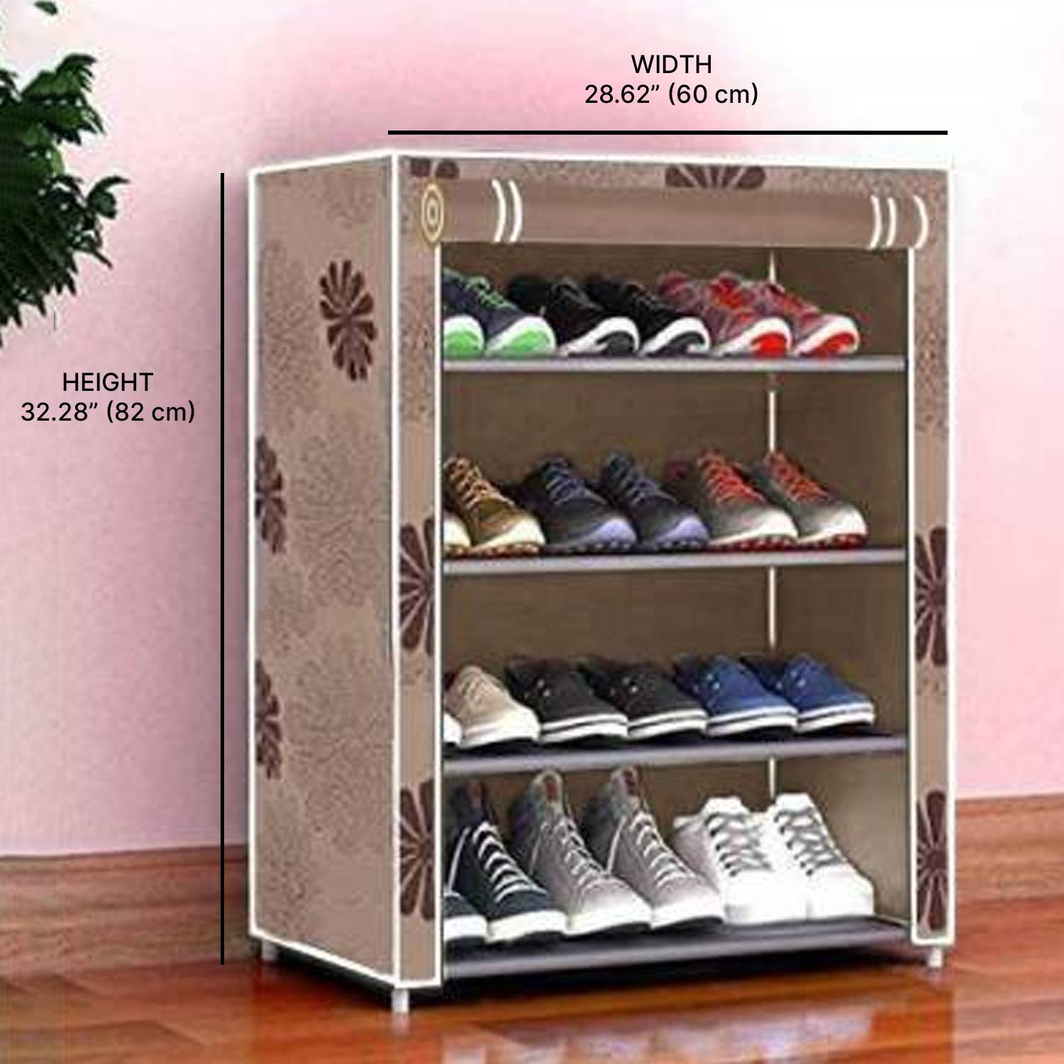 FurniGully 4 Sleeve PVC Pipe Shoe Rack - Image 2