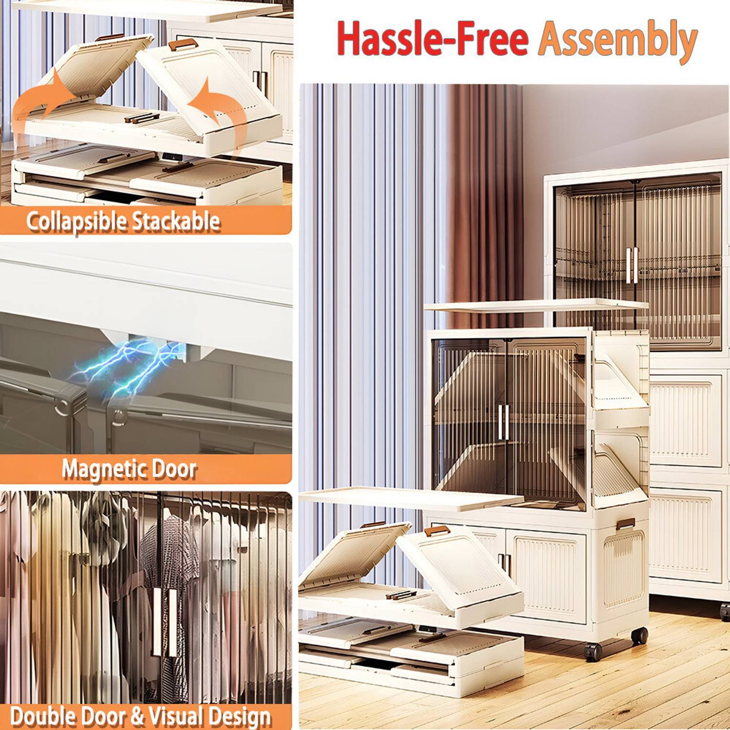 Sasimo PC Collapsible Wardrobe - Image 5