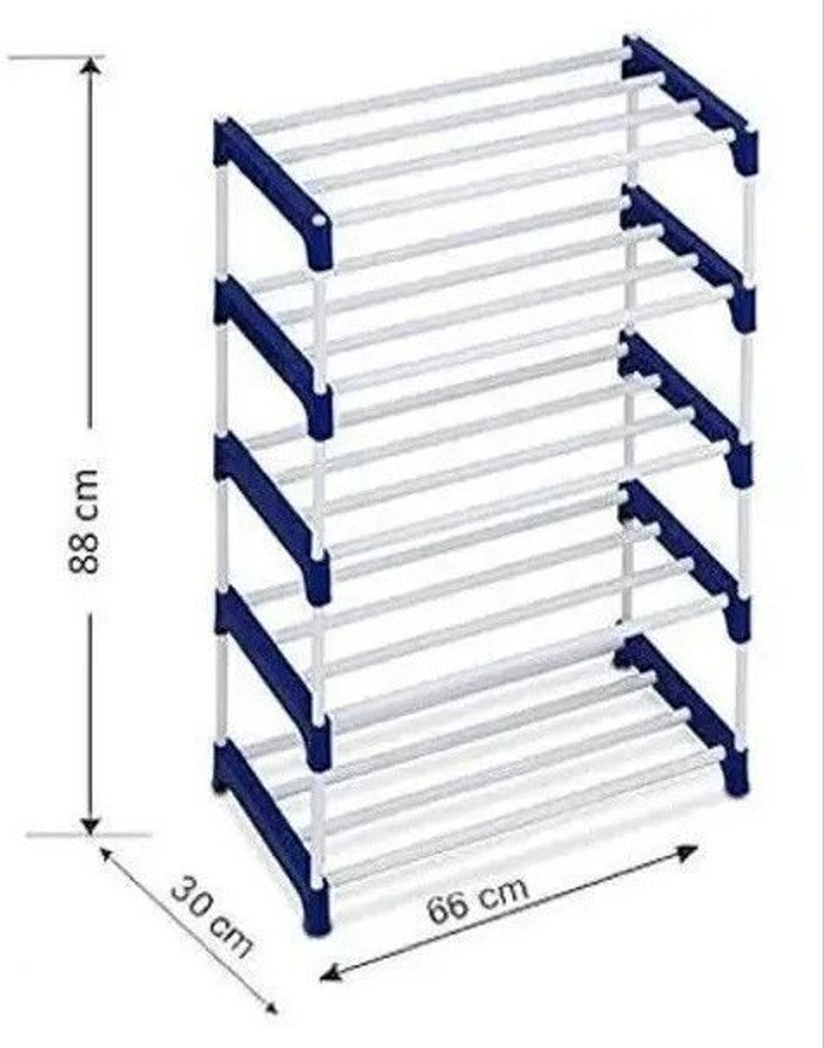 Image of FurniGully RKE 4 LAYER SHOES RACK Plastic Collapsible Shoe Stand